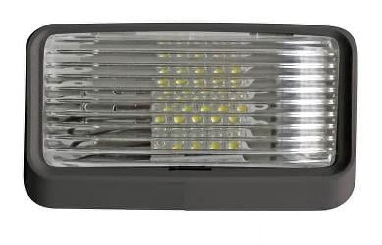 Black LED Security Utility Porch Light with Clear Lens