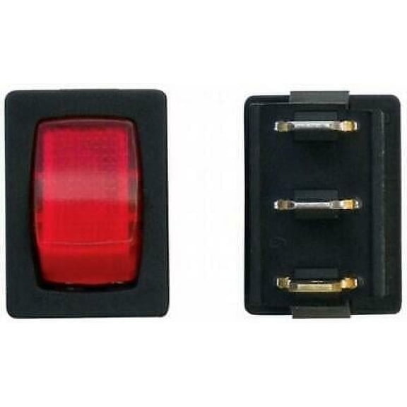 Valterra DG623PB Mini 12V Illuminated On/Off SPST Switch - Black/Red - 3 Pack