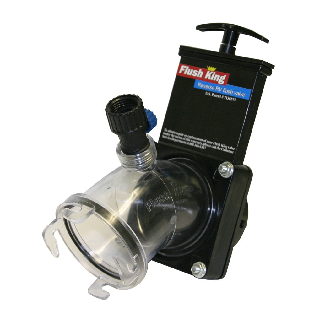 Valterra Clear and Black RV Sewer Hose Reverse Flush Valve