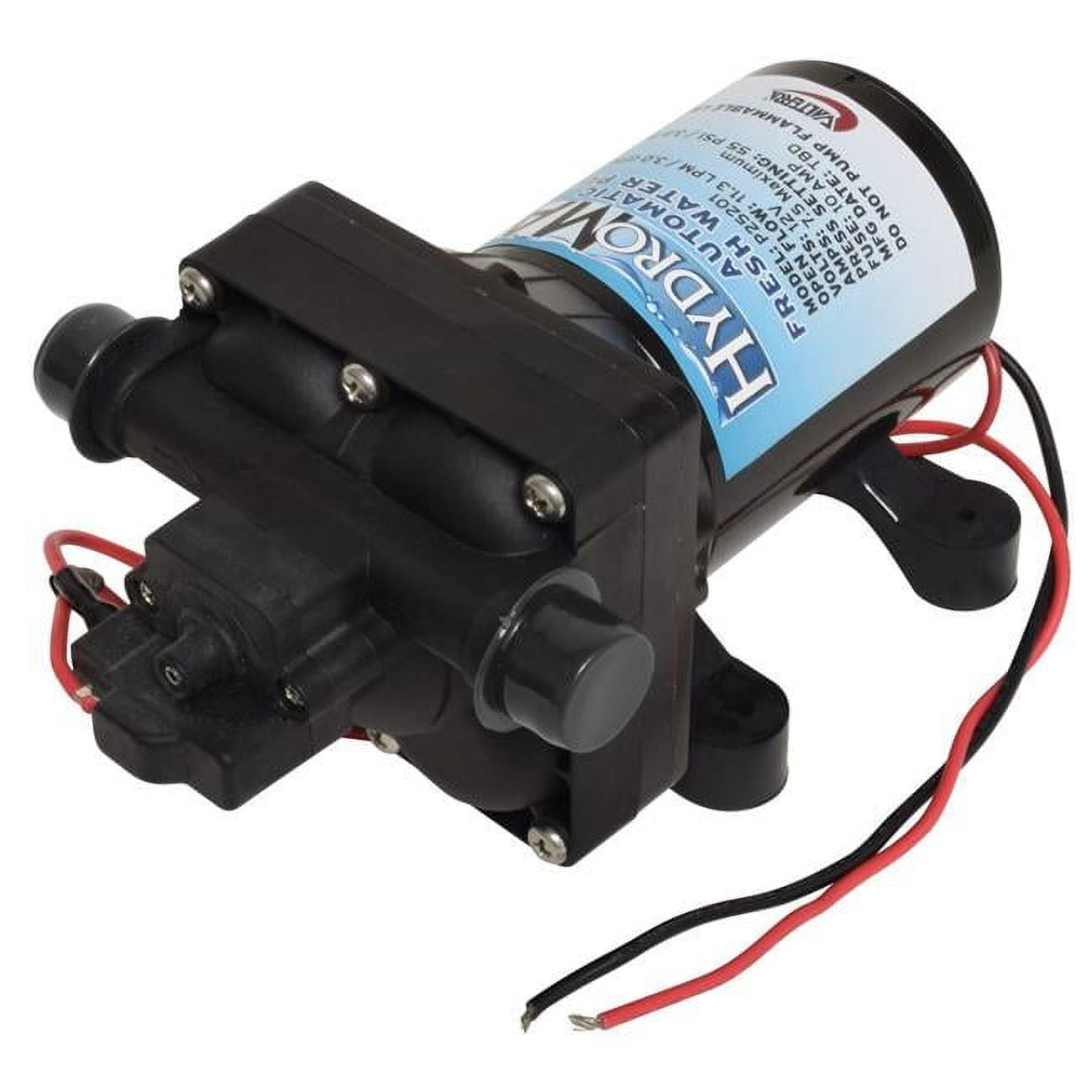 HydroMax Black Compact Automatic RV Freshwater Pump