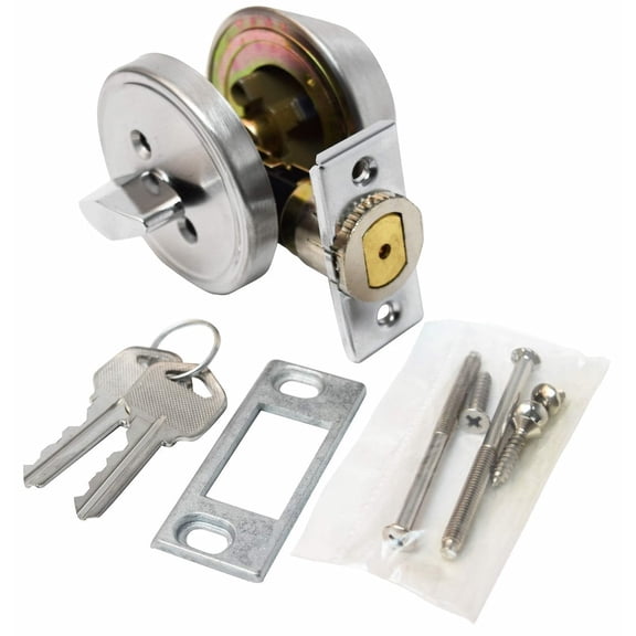 Valterra L32CS3008 Stainless Steel Single Cylinder Deadbolt - 5/8" Latch
