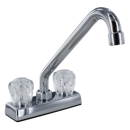 Valterra PF211304 Two-Handle 4" Bar Faucet - 8" Hi-Rise Tubular Spout, Chrome