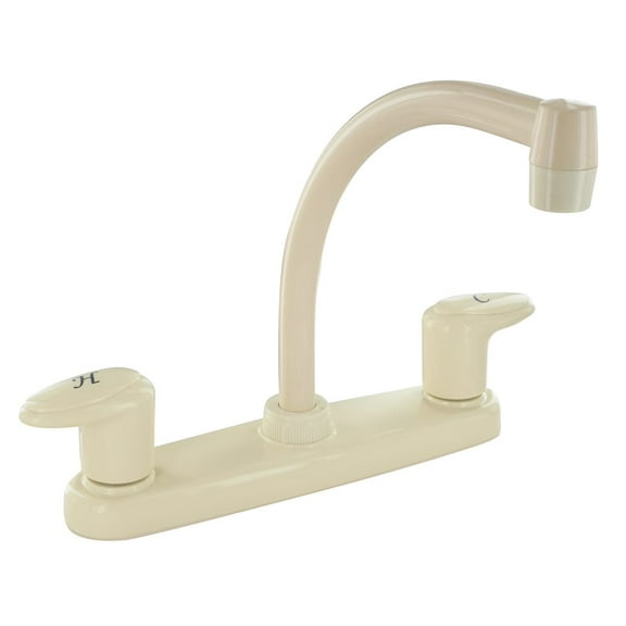 Valterra PF221101 Catalina Two-Handle 8" Kitchen Faucet with Hi-Arc Spout - Biscuit