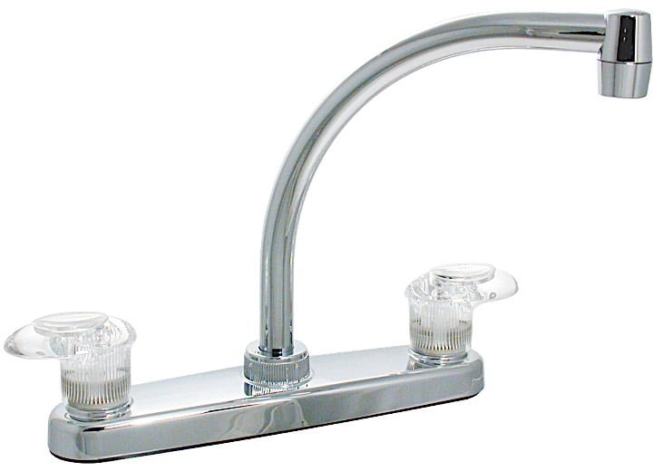 Valterra PF221302 Catalina Two-Handle 8" Kitchen Faucet with Hi-Arc Spout - Chrome