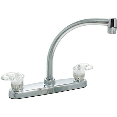 Valterra PF221302 Catalina Two-Handle 8" Kitchen Faucet with Hi-Arc Spout - Chrome