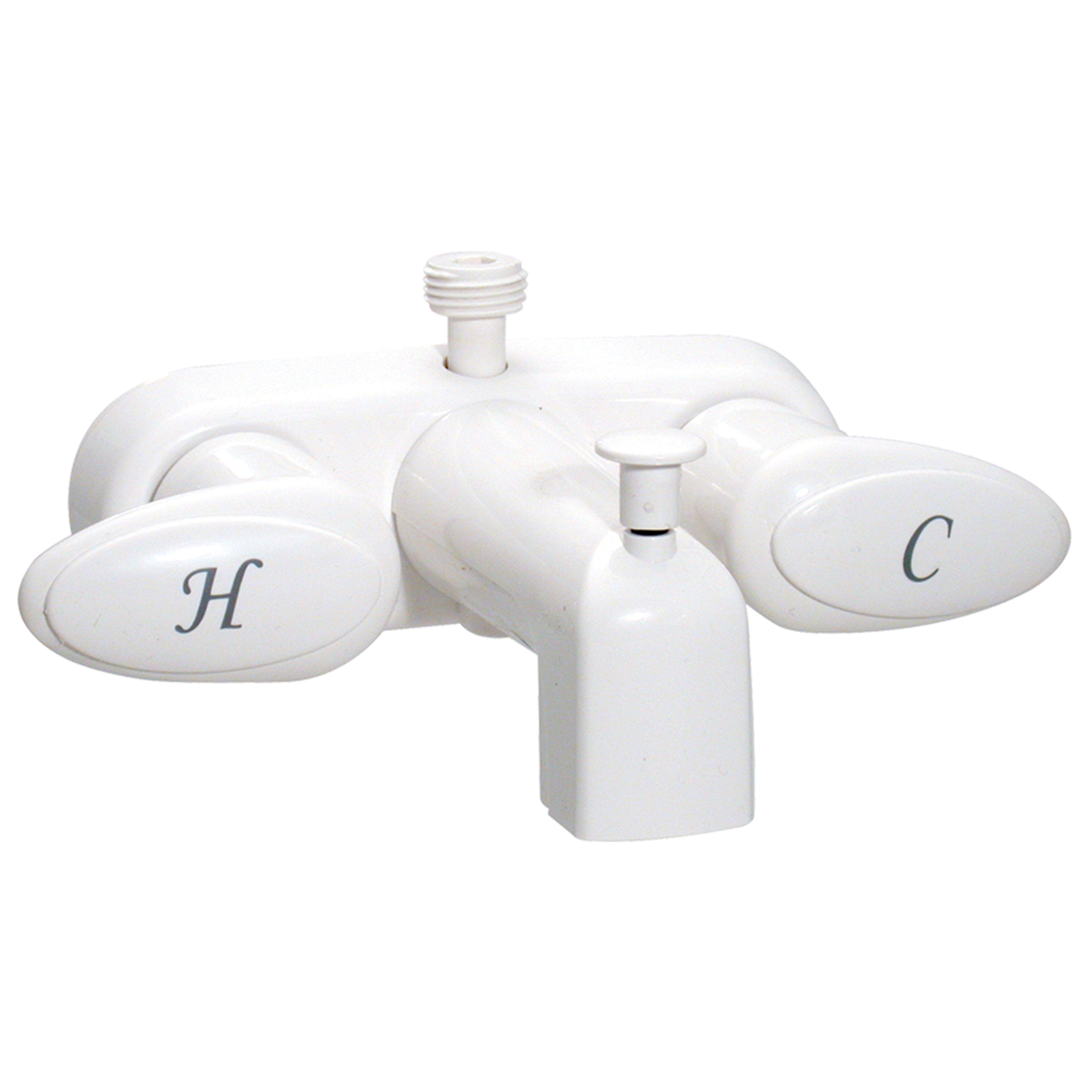 Valterra PF223261 White 4in Tub & Shower Faucet