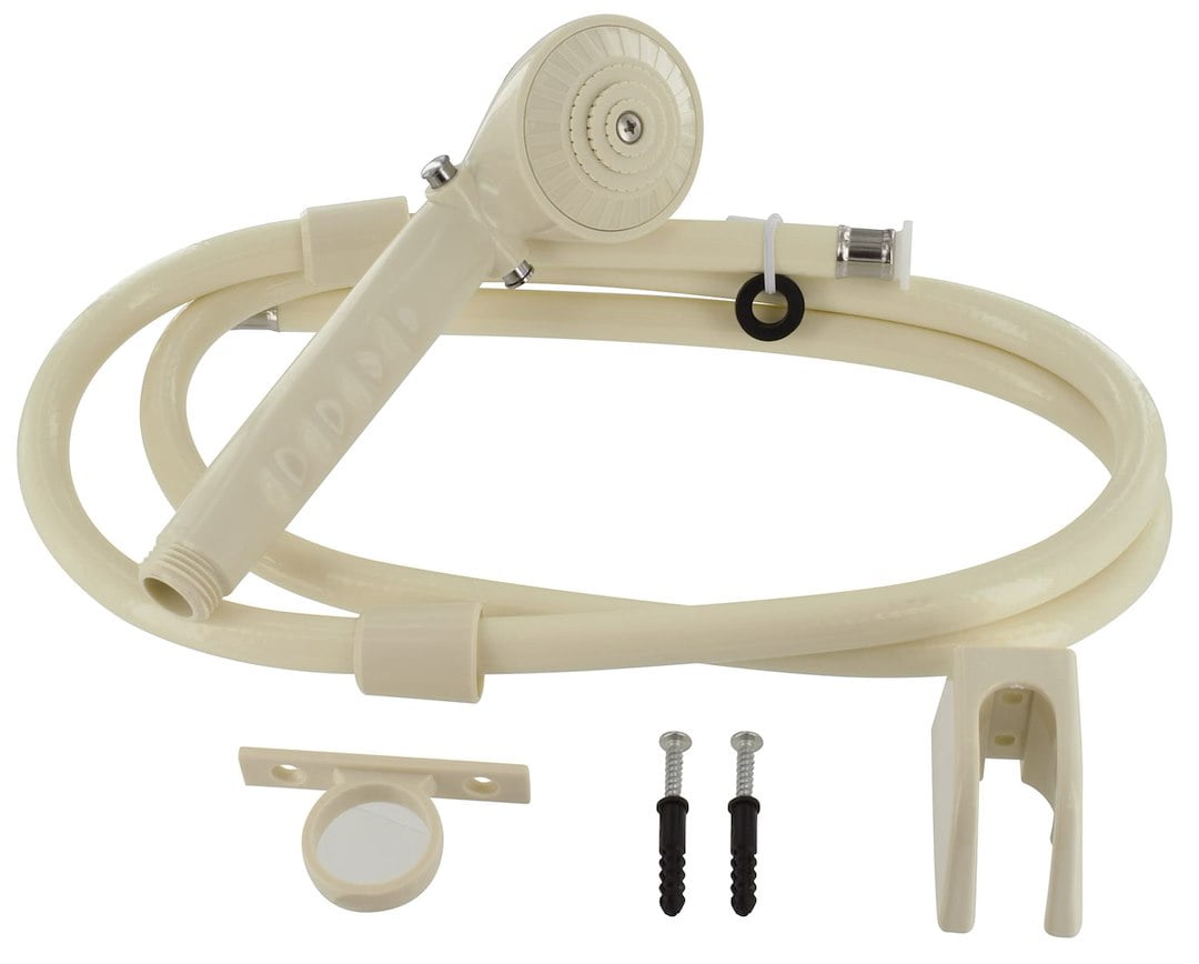 Valterra PF276025 Single-Function Handheld Shower Kit with 60" Vinyl Hose and Trickle Shut-Off - Biscuit