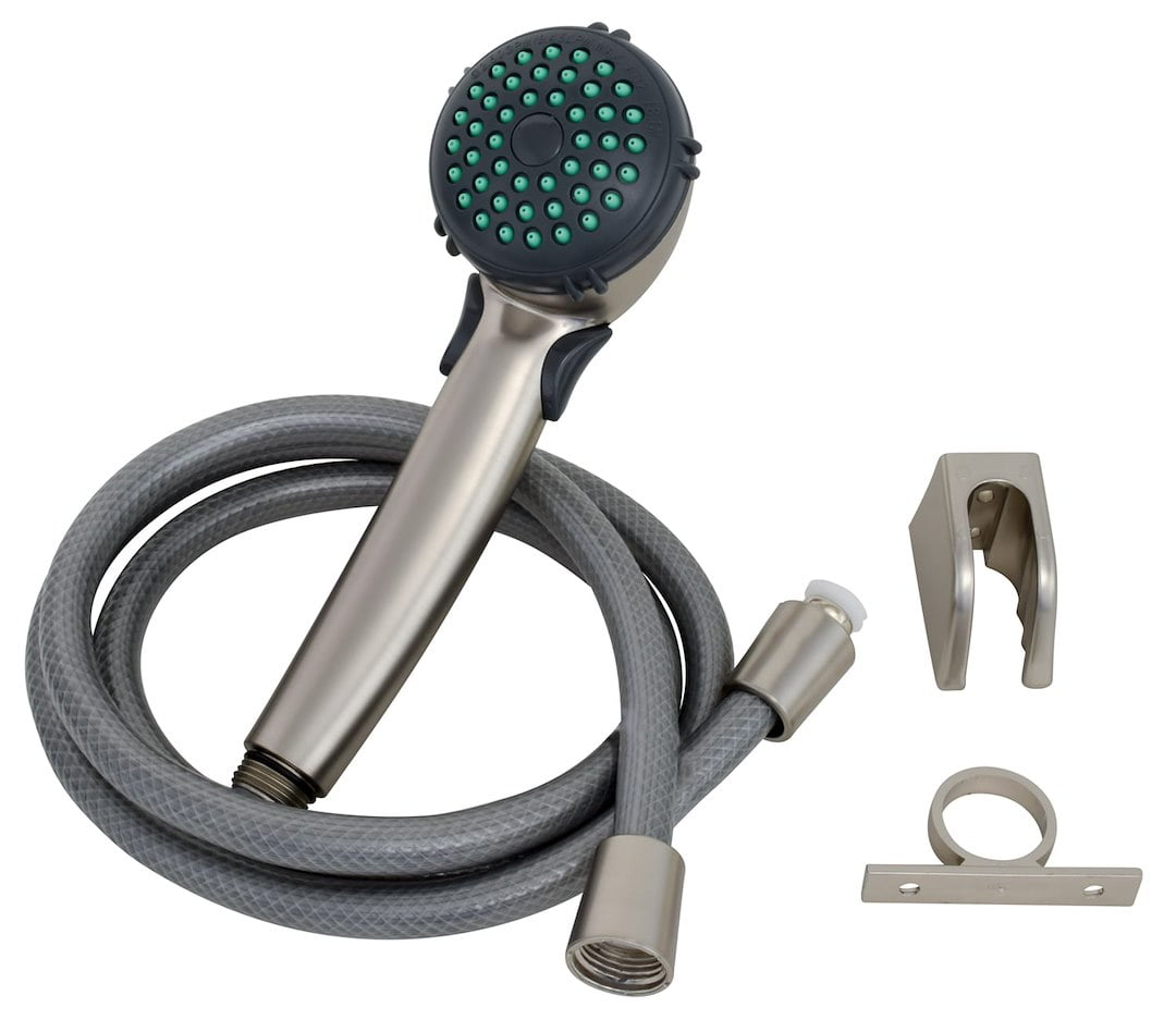 Valterra PF276044 Single-Function Handheld Shower Kit with 60" Vinyl Hose and Trickle Shut-Off - Brushed Nickel