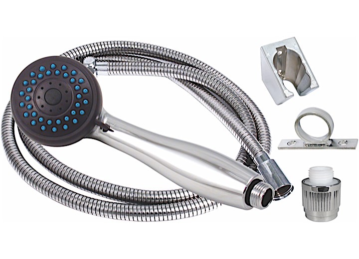 Valterra PF276053 3-Function Handheld Shower Kit with 60" Metal Hose - Chrome