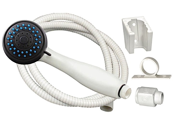 Valterra PF276054 3-Function Handheld Shower Kit with 60" Metal Hose - White