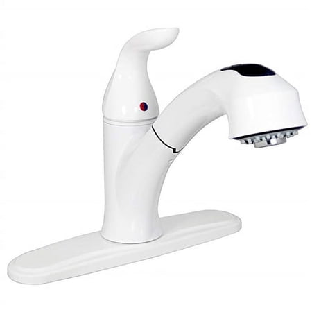 Valterra-Phoenix PF231241 Single Handle Pull Out Hybrid Kitchen Faucet, White
