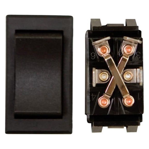 Valterra Products 10A Heavy Duty Momentary On-Off Switch, Black