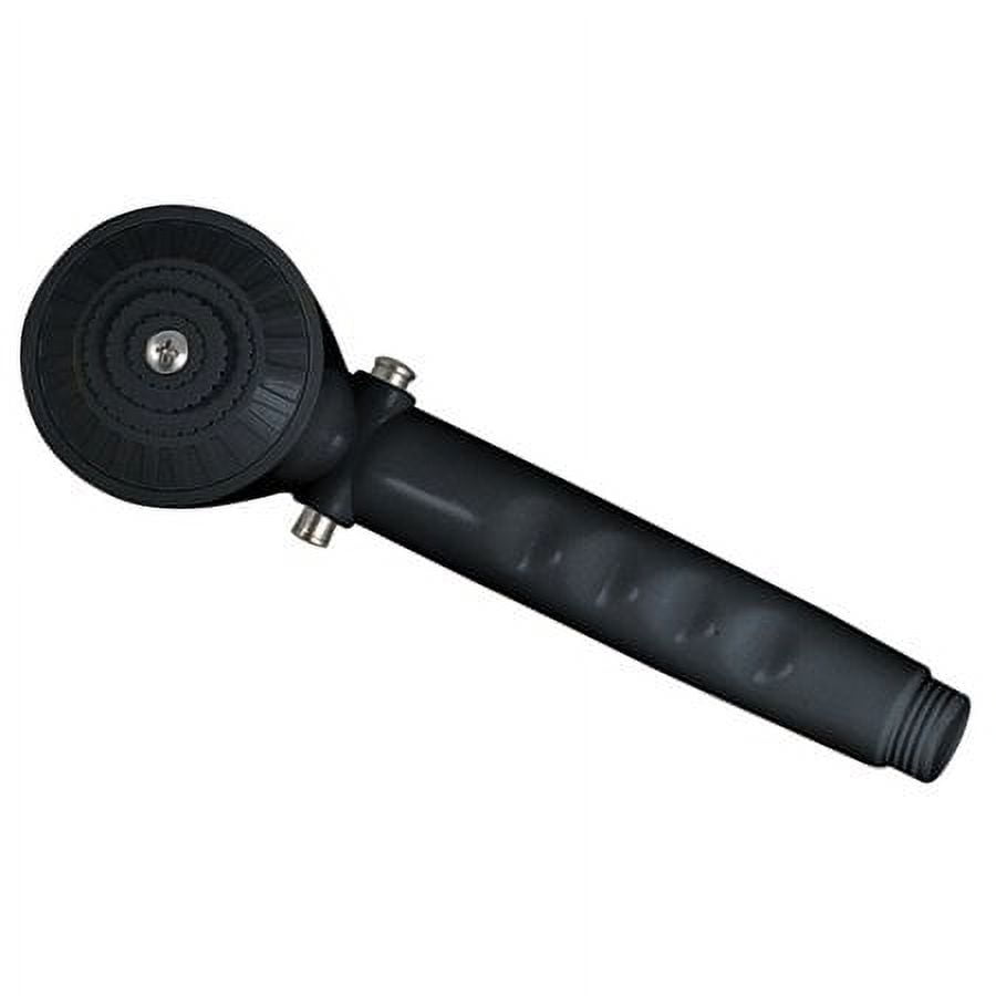 Black Single Function Handheld Shower Head with Spray Setting