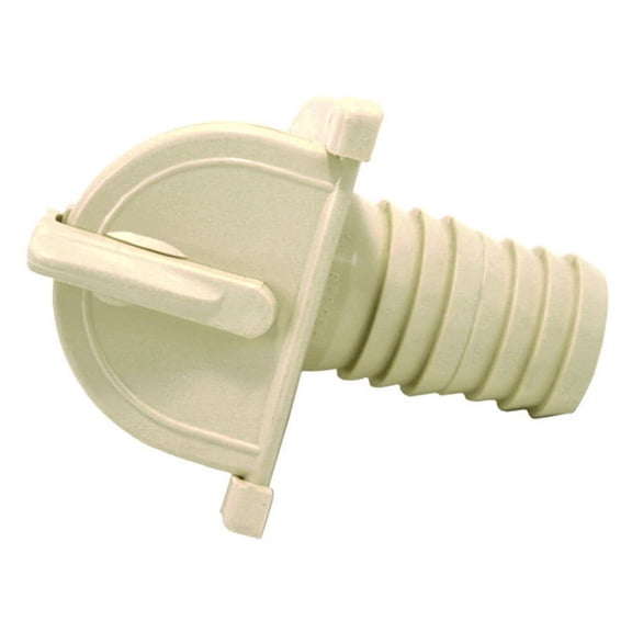 Valterra RF911 Fresh Water Inlet 1-3/8in x 1-1/4in Barbed Inlet Ivory Plastic