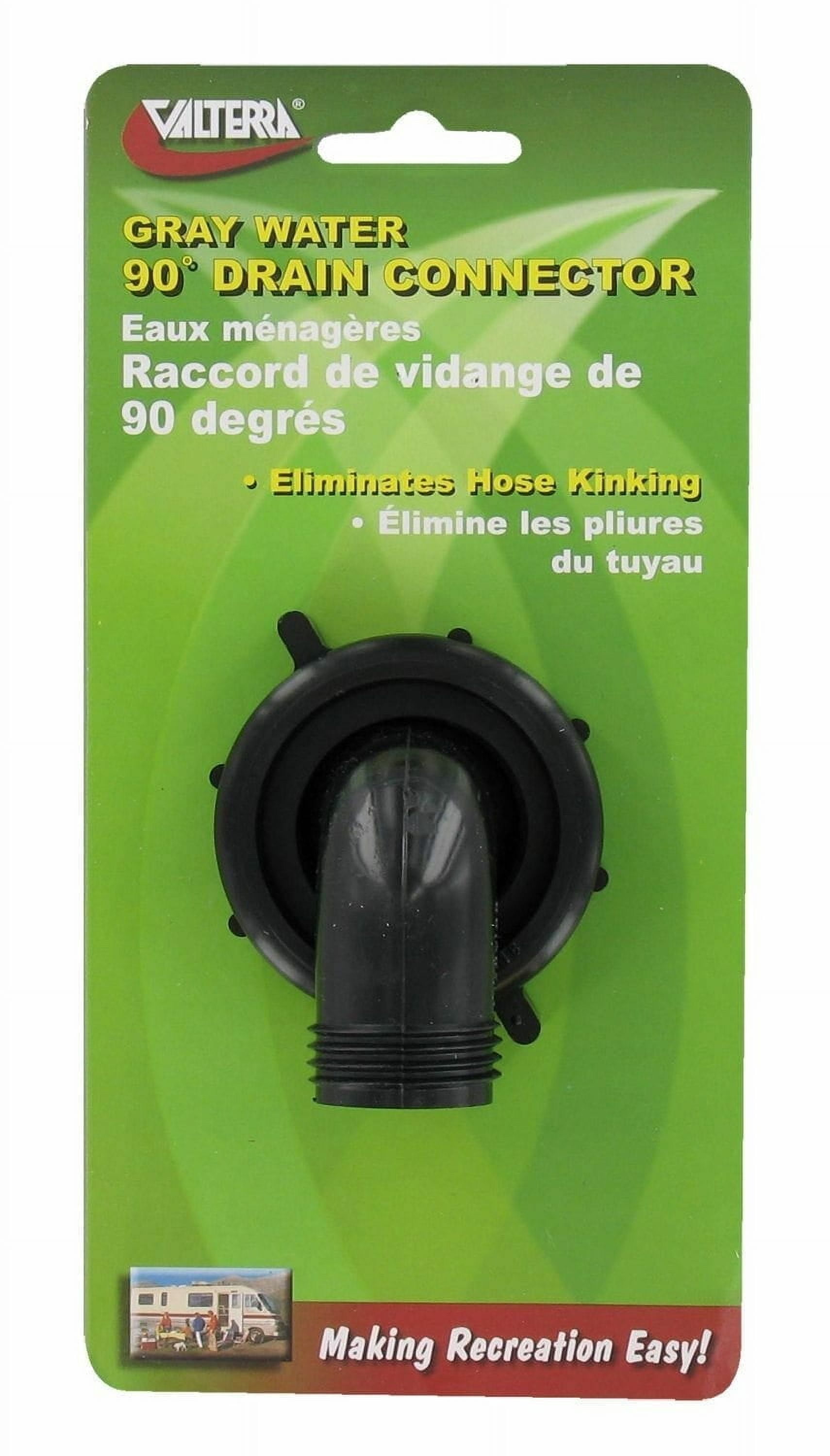 Black Swivel Drain Connector for Grey-Water Tanks