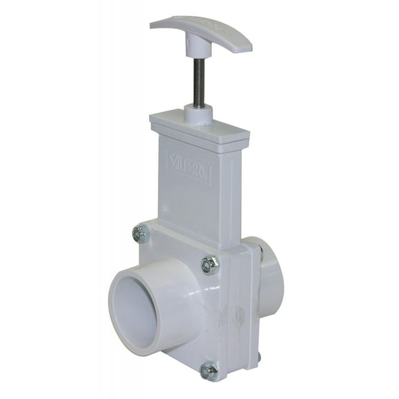 Valterra T1001APW 0.5 in. Fresh Water Gate Valve - Drain Valve Spigot x Slip, White