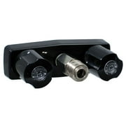 Valterra V46-PF213792 4 in. Faucet with Hot or Cold Outlet & Quick Connect Valve - Black