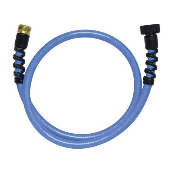 Valterra W01-8048 AquaFresh High Pressure Drinking Water Hose with Hose Savers - 1/2" x 4', Blue