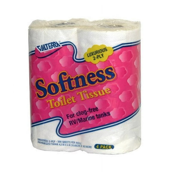 Valterra White Q23630 Softness 2-Ply Toilet Tissue-Pack of 4