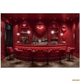 thumbnail image 1 of Valtine's Day Photography Backdrop Red Sweetheart Soda Shop Counter Love Heart Propose Photocall Background Photostudio Prop, 1 of 5