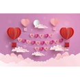 thumbnail image 1 of Valtines Backdrop Photography Red Pink Floral Flower Heart Banner Poster Background February 14 Photocall Accessories, 1 of 8