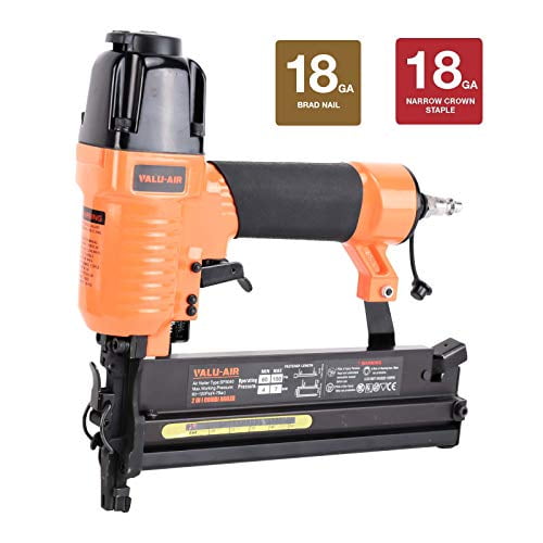 Valu-Air SF5040 2 18 Gauge 2 in 1 Brad Nailer and Stapler with Carrying Case