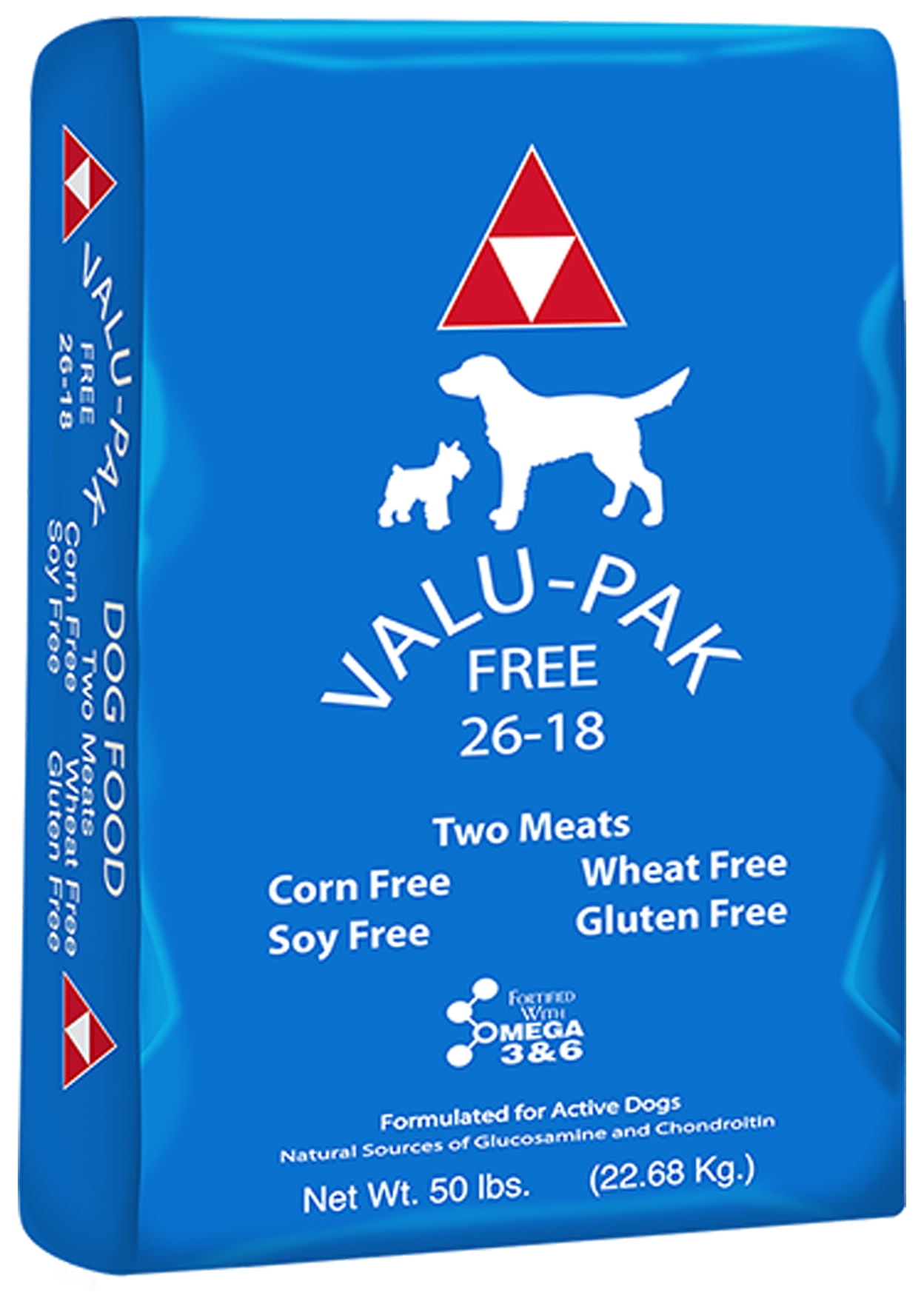 Valupak Free 26-18 Dog Food, Blue Bag, 50 lb, Active Dogs