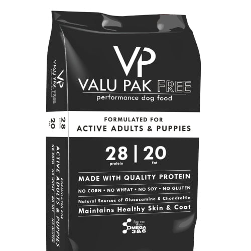 ValuPak Free 2820 Dry Dog Food 20lbs. New Size and New Look