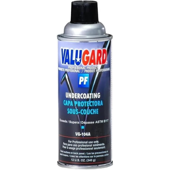 ValuGard VG-104A Undercoating Aerosol Spray 12 fl oz Heavy Duty Rubberized Automotive Underbody Coating Rust, Moisture & Corrosion Protection for Wheel Wells, Frames & Metal Surfaces