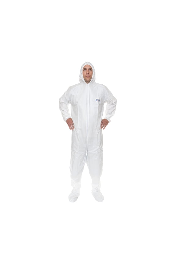 ™, Lightweight Microporous Coverall with Attached Hood & Boot, Elastic Wrist