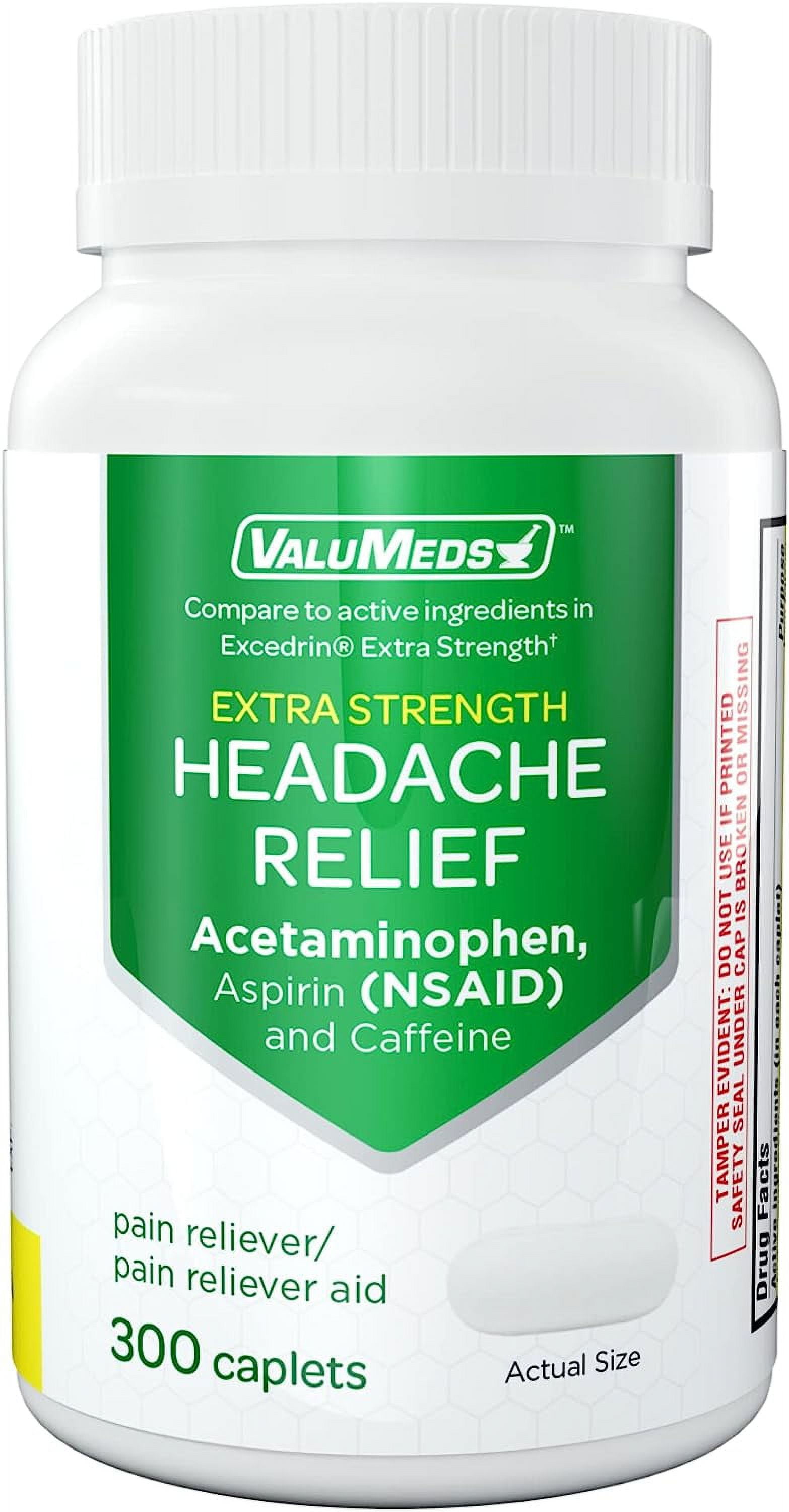 ValuMeds Extra Strength Headache Relief Caplets (300Count