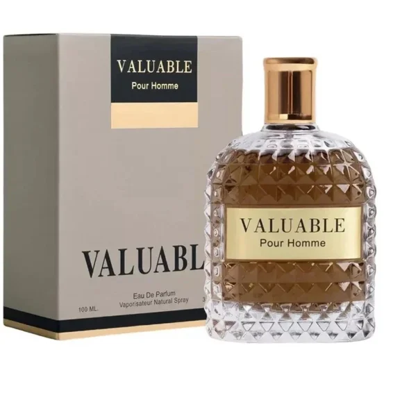 Valuable Pour Homme Eau de Parfum for Men 3.4 oz (100 ml)  Woody Fresh Cologne for Men, Long Lasting Mens Fragrance, Citrus Spicy Lavender Musk Scent, Masculine Everyday & Evening Perfume Gift