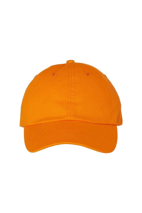 - Adult Bio-Washed Classic Dad Hat - VC300A - Neon Orange - Size: Adjustable