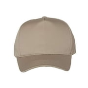 Valucap - Five-Panel Twill Cap - 8869 - Khaki - Size Adjustable