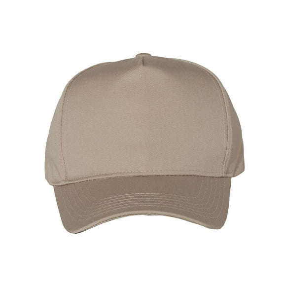 Valucap - Five-Panel Twill Cap - 8869 - Khaki - Size: Adjustable