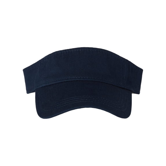 Valucap - Bio-Washed Visor - VC500 - Navy - Size: Adjustable
