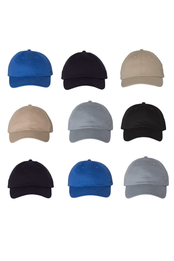 Brushed Twill Cap - Premium Men's and Women's Adjustable Baseball and Sports Hats | Pack Of 9