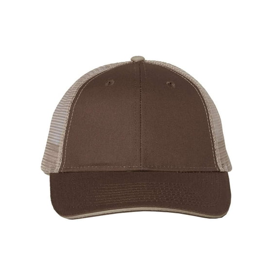 Valucap - Sandwich Trucker Cap - S102 - Brown/ Khaki - Size: Adjustable