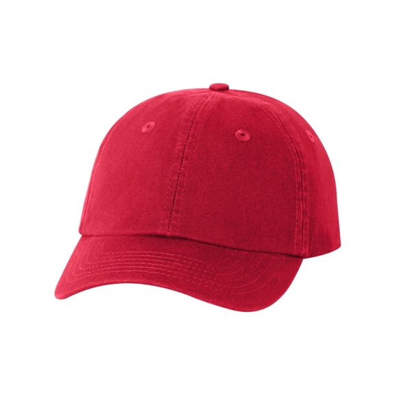 Small Fit Bio-Washed Dad's Cap - Adjustable / Red