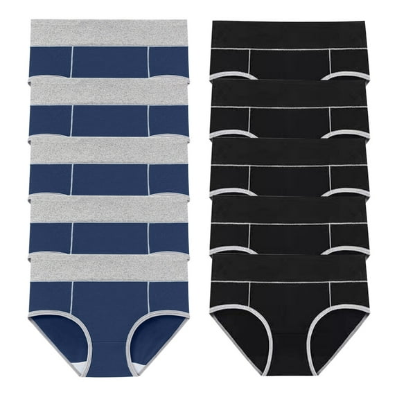 uublik Value 10-Pack, Womens Briefs Underwear High Waist Soft Underwear Super Stretchy Briefs Full Coverage Panties Seamless Underwear for Women Navy