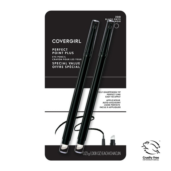 (Value 2-Pack) COVERGIRL Perfect Point Plus Eyeliner, 200 Black Onyx, 0.008 oz