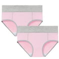 thumbnail image 1 of uublik Value 2-Pack, Women Panties Cotton Soft Underwear Super Stretchy Briefs Full Coverage Panties No Show Underwear Pink, 1 of 2