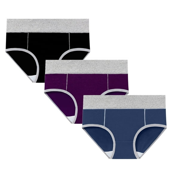 uublik Value 3-Pack, Women's Briefs Soft Underwear Super Stretchy Briefs Full Coverage Panties Underwear for Women Navy