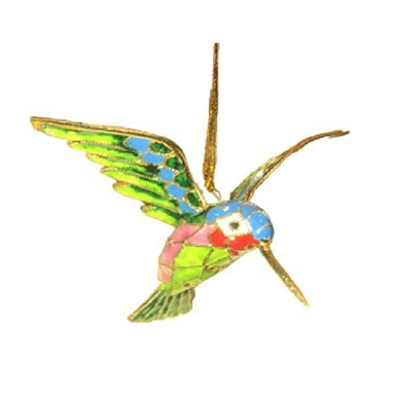 Value Arts Cloisonn Hummingbird Ornament, Enamel on Copper 2.75 Inches x 2.25 Inches (J)