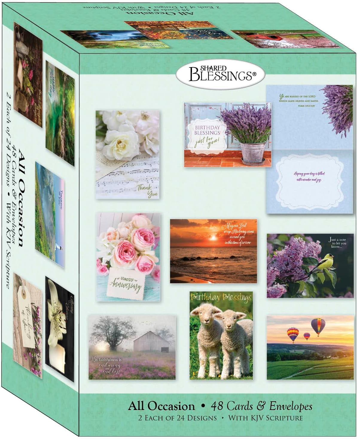 Shared Blessings 48 All Occasion Religious Greeting Cards Value Pack 1 ...