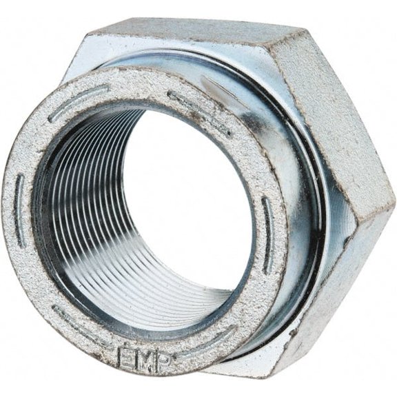 Value Collection 1-1/2 - 12 UNF Grade C Hex Lock Nut with Distorted Thread 2-1/4" Width Across Flats, 1-5/16" High, Cadmium Clear-Plated Finish