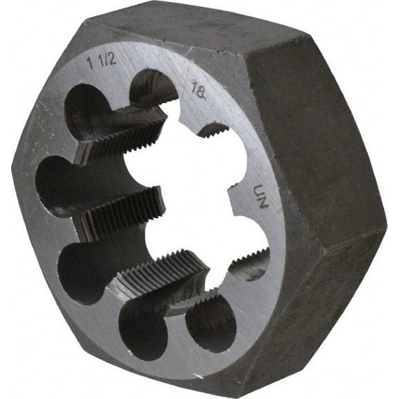 Value Collection 1-1/2 - 18 UNEF Thread, 2-9/16" Hex, Right Hand Thread, Hex Rethreading Die