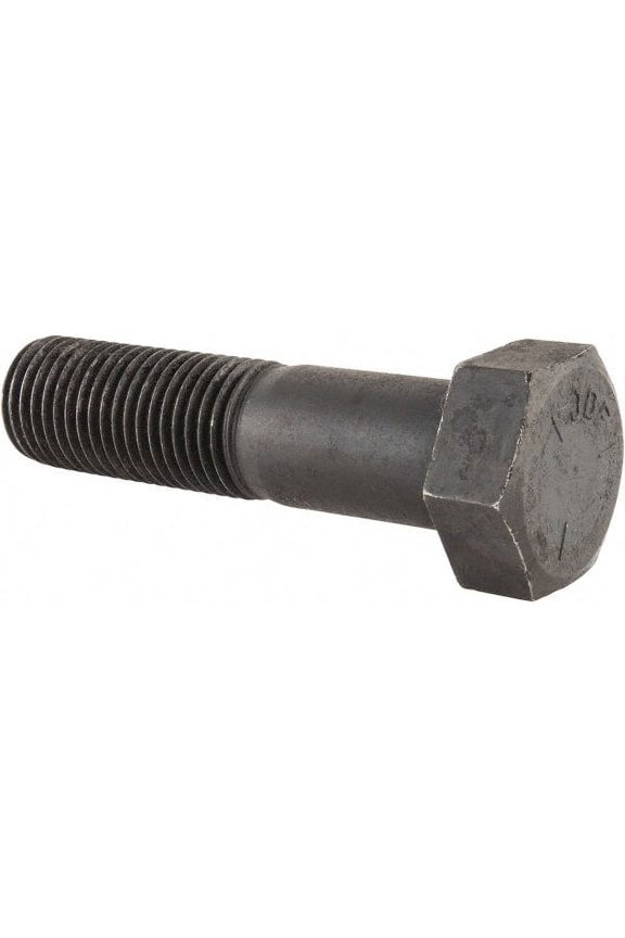 1-1/2 - 6 UNC, 6" Length Under Head Hex Head Cap Screw Partially Threaded, Grade 5 Steel, Zinc-Plated Finish, 2-1/4" Hex