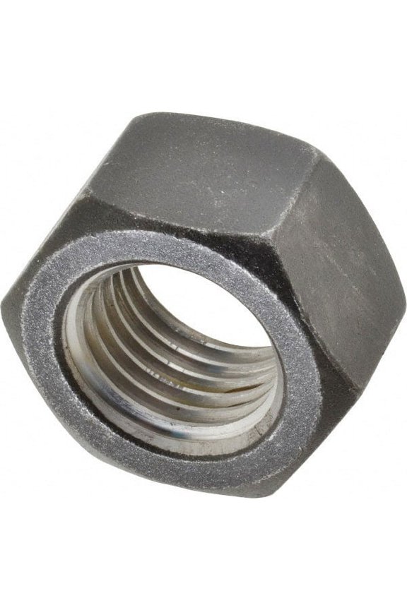 1-1/2 - 6 UNC Steel Left Hand Hex Nut 2-1/4" Across Flats, 1-9/32" High, Uncoated