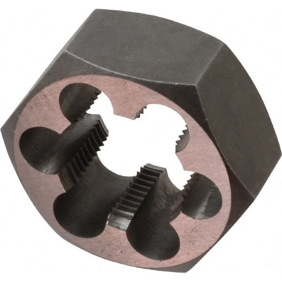 Value Collection 1-1/4 - 12 UNF Thread, 2-3/16" Hex, Left Hand Thread, Hex Rethreading Die Carbon Steel, 1" Thick